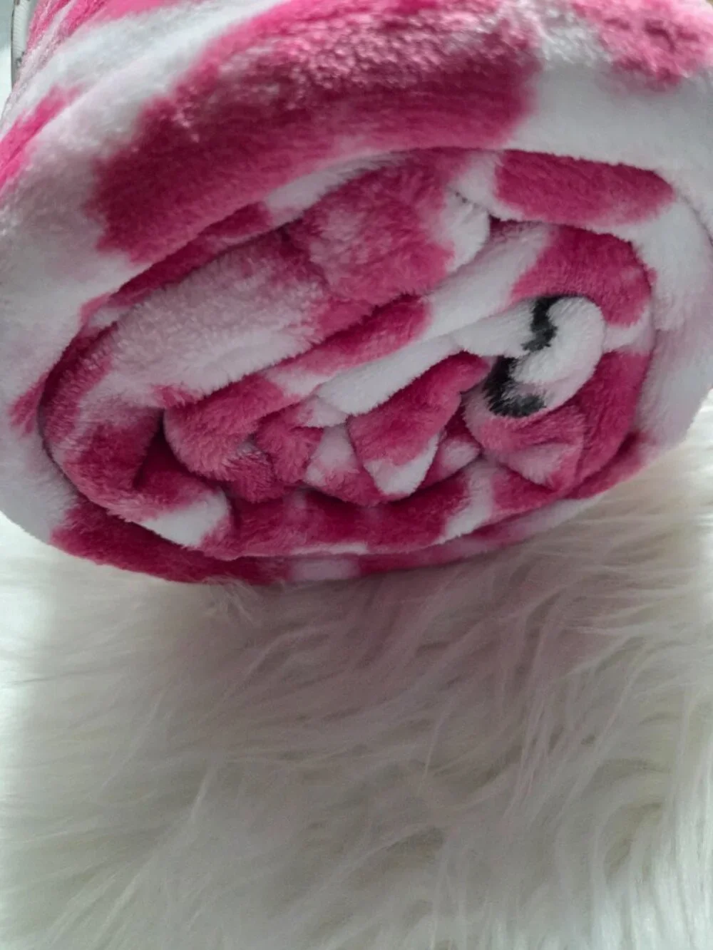 Juicy Couture Pink Leopard Print Throw Blanket